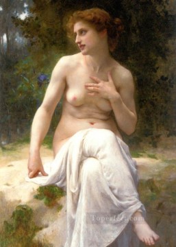 Guillaume Seignac Painting - Nymphe Academic nude Guillaume Seignac